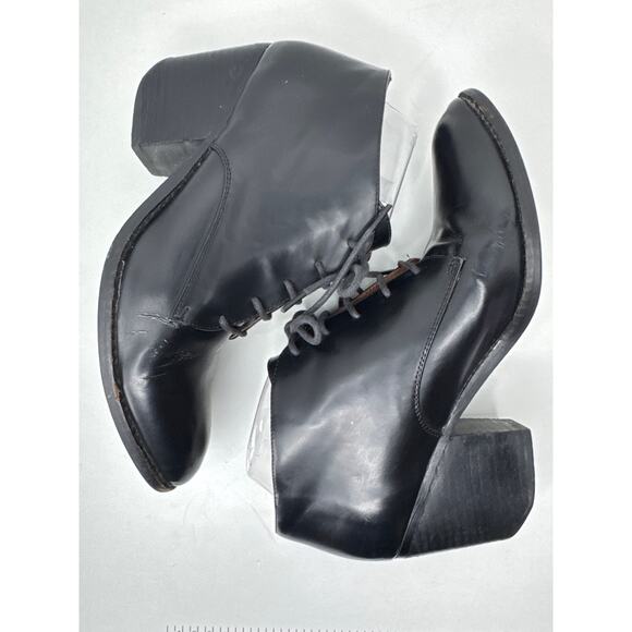 Jeffrey Campbell Ibiza Maxwell Boxxy heeled leather lace up ankle boots  9 - Picture 5 of 12